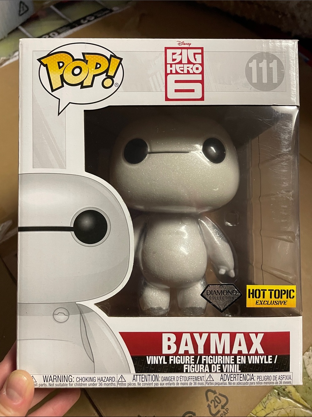 Funko Pop! Baymax Diamond Collection White Glitter Vinyl Figure